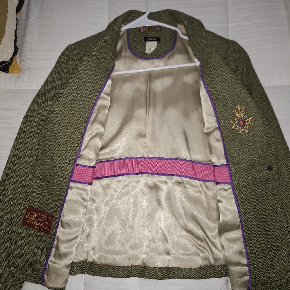 J. Crew Robert Noble Scottish Wool Herringbone Blazer / Riding Jacket